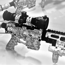 Hydrographics Black and White Rifle