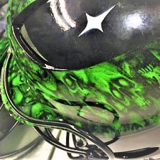 Hydrographics Green Batting Helmet